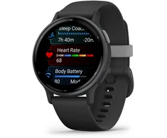 Išmanusis laikrodis Garmin vívoactive® 5, Skalūnų spalvos aliuminio apvadas su juodu korpusu ir silikoniniu dirželiu