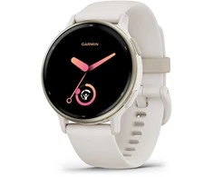 Išmanusis laikrodis Garmin vívoactive® 5 Kreminės aukso spalvos aliuminio apvadas su dramblio kaulo spalvos korpusu ir silikoniniu dirželiu