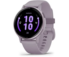 Išmanusis laikrodis Garmin vívoactive® 5 Metalinės orchidėjų spalvos aliuminio apvadas su orchidėjų spalvos korpusu ir silikoniniu dirželiu