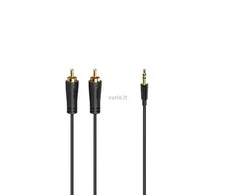 Kabelis Hama 3,5 mm lizdo kištukas - 2 RCA kištukai, 1,5 m paauksuoti