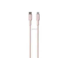Kabelis Puro Soft USB-C/Lightning 1,5m, rožinis