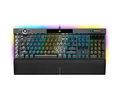 Corsair Klaviatūra | K100 RGB | Mechaninė klaviatūra žaidimams | su laidu | Nordic | Juodas | USB Type-A | CORSAIR OPX Optical-Mechaninė