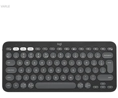 Belaidė klaviatūra Logitech PEBBLE KEYS 2 K380S, Grafito spalvos, Išdėstymas: US tarptautinis (Qwerty)