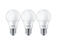 LED lemputė PHILIPS, A60, 8W (=60W), E27, 2700K, 806 lm, NON-DIM, šiltai baltos spalvos, 3vnt.