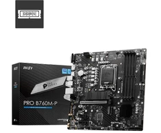 Pagrindinė plokštė MSI | PRO B760M-P | Procesorių šeima Intel | Procesoriaus lizdas LGA1700 | DDR5 DIMM | Atminties lizdai 4 | Palaikomos standžiojo disko sąsajos SATA, M.2 | SATA jungčių skaičius 4 | Mikroschemų rinkinys Intel B760 | mATX