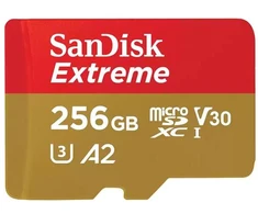 Atminties kortelė SanDisk 256GB Extreme microSDXC + adapteris, 190MB/s