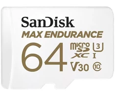 Atminties kortelė SanDisk Max Endurance microSDXC 64GB Class 10 U3 + Adapter