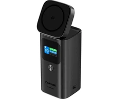 CANYON Qi2 magnetic power bank OnPower 150 15000mAh Aliuminio Dark pilkas