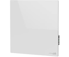 AENO Premium Eco Smart Quadro sieninis šildytuvas, 500 W, 50 x 50 cm., grūdintas stiklas, infraraudonųjų spindulių + konvekcinis šildymas, LED ekranas. Kištuko tipas: Europa (E/F tipo), baltas, pagaminta Lenkijoje.