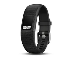 Dirželis išmaniąjai apyrankei Garmin Vivofit 4, S/M dydžio, silikoninis, Juodos spalvos