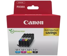 Canon CLI-551 | Ink cartridge | Juodas, Cyan, Magenta, Geltona