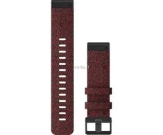 Išmaniojo laikrodžio Garmin greitai atsegamas nailoninis dirželis, Raudonos/Juodos spalvos, 22mm