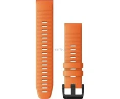 Išmaniojo laikrodžio Garmin greitai atsegamas, silikoninis dirželis, Oranžinės spalvos, 22mm