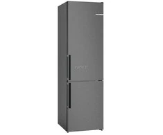 Bosch KGN39VXCT Serija 4, Laisvai statomas šaldytuvas-šaldiklis su šaldiklio skyriumi apačioje, 203 x 60 cm, Juodas šlifuotas plienas, atsparus pirštų atspaudams