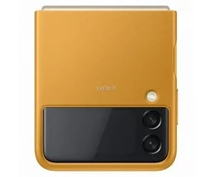 Dėklas VF711LYE odinis dangtelis, skirtas Samsung Galaxy Flip 3 (Geltona)