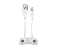 SBS kabelis USB 2.0 Apple Lightning baltas
