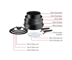 Nelimpančių puodų ir keptuvių rinkinys Tefal Ingenio Ultimate L7649053, 12 dalių