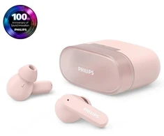 Tikros belaidės ausinės Philips, rožinė