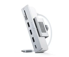 Adapteris HUB USB C Satechi for iMac M1 2021 24" and 27" Studio Ekranas 2022 ST-UCICHS sidabrinis