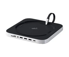 Satechi Aliuminio do Mac Mini USB-C (USB-C, 3x USB-A, czytnik kart micro/SD, lizdo prievadas) (sidabrinė)