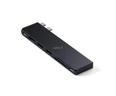 Adapteris ŠAKA 7in1 2 x USB C Satechi Pro HUB Slim ST-HUCPHSD MacBook vidurnakčio spalvos