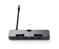 HUB USB Satechi Clamp Hub Pro 1x SD 1x USB-C 1x Micro SD + 3x USB-A 3.0 (ST-TCIMHM)