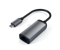 USB šakotuvas Satechi USB-C į Gigabit Ethernet Kosminė pilka