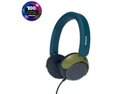 Laidinės vaikiškos ausinės Philips TAK2000CT/00, mėlynos ir žalios spalvos