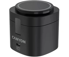 Canyon 4 viename belaidis įkrovimo stovas, maks. 30 W, dydis: 70 x 70 x 70,3 mm, svoris: 414 g, su 65 W įkrovikliu ir 1 m laidu, juodas