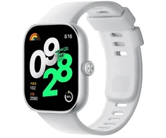 Išmanusis laikrodis Redmi Watch 4,  Sidabrinės spalvos apvadas su pilkos spalvos silikoniniu dirželiu