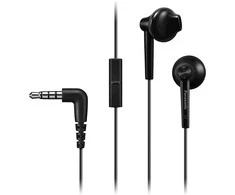 Į ausis įstatomos ausinės su mikrofonu Panasonic RP-TCM55E-K, Juodos