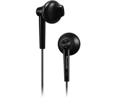 Į ausis įstatomos ausinės su mikrofonu Panasonic RP-TCM55E-K, Juodos