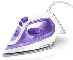 Braun TexStyle 3 Sauso ir garų tipo lygintuvas Violetinė, Sidabras, Balta 2350 W