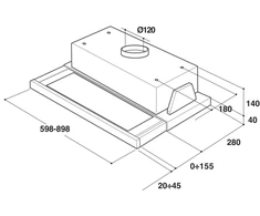 Gartraukis teleskopinis Whirlpool AKR 6390/1 IX (371 m3/h, 599mm, sidabrinis spalvos)