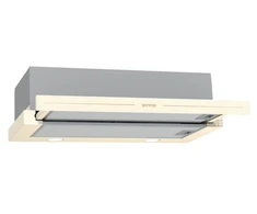 Gartraukis Gorenje | Gaubtas | BHP62CLI | Teleskopinis | C energijos vartojimo efektyvumo klasė | Plotis 60 cm | 435 m³/h | Mechaninis valdymas | LED | Dramblio kaulas