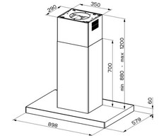 Gartraukis Faber HOOD STILO GLASS SMART ISOLA A90