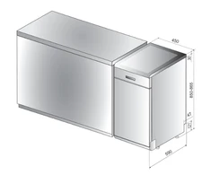 Indaplovė Whirlpool WSFO 3O23 PF (plotis 45cm, išorinis, baltos spalvos)