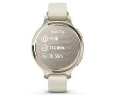 Išmanusis laikrodis Garmin Lily® 2 Active, Pilkšvos aukso spalvos su kreminės spalvos silikoniniu dirželiu (Pažeista pakuotė)