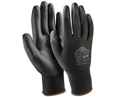 Active Gear Juodos poliuretano pirštinės L 12vnt.