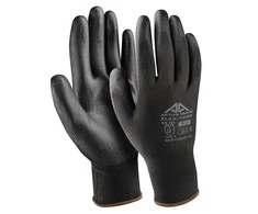 Active Gear Juodos poliuretano pirštinės XL 12vnt.