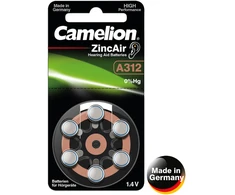 Elementai, A312/DA312/ZL312, 1,4V, CAMELION, 6 vnt.