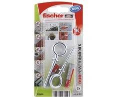 Fischer Kaiščiai DUOPOWER su O formos kabliu 5x25, 8 vnt.