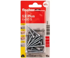 FISCHER kaiščiai su varžtais SX Plus S, 6x30 mm, 15 vnt.