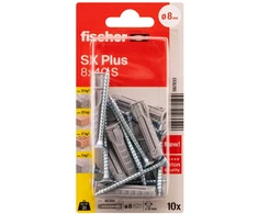 FISCHER kaiščiai su varžtais SX Plus S, 8x40 mm, 10 vnt.