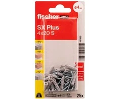 FISCHER kaiščiai su varžtais SX Plus S, 4x20 mm, 25 vnt.