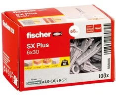 Fischer Univers. kaišt. SX Plus 6x30 mm, 100 vnt.