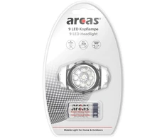 Galvos žibintuvėlis 9 LED, ARCAS