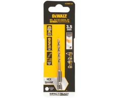 Grąžtas metalui HEX 1/4, 3,5 mm, DeWALT