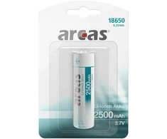 Įkraunamas elementas Li-ion 18650 3.7V B1 2500 mAh, ARCAS, 1 vnt.