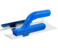 Nerūdijančio plieno kampinė glaistyklė su plastikine rankena 100×270×30 mm. KUBALA